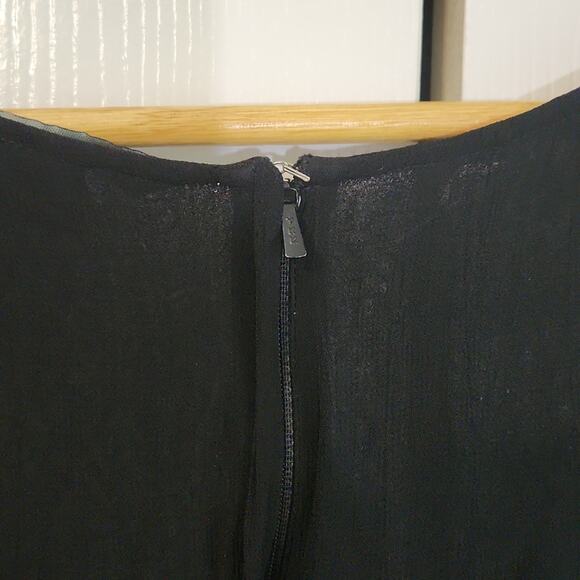 French Connection Women's Black Floral Embroidered Midi Sleeveless Dress Size 10 - Picture 3 of 11